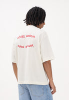 SELECTED HOMME T-shirt a manica corta panna da uomo in collab. con l'iconico Hôtel Amour di Parigi 16100453 EG SELECTED HOMME 