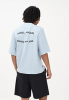 SELECTED HOMME T-shirt a manica corta celeste da uomo in collab. con l'iconico Hôtel Amour di Parigi 16100453 SK SELECTED HOMME 