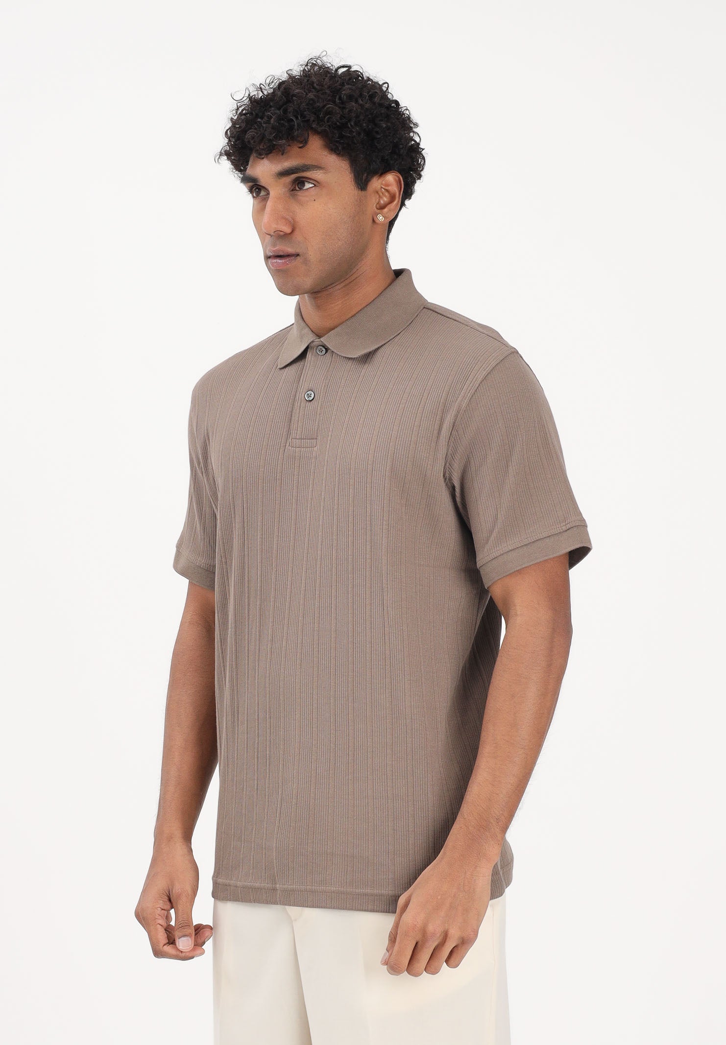 SELECTED HOMME Polo a manica corta marrone da uomo 16100460 CHCH SELECTED HOMME 