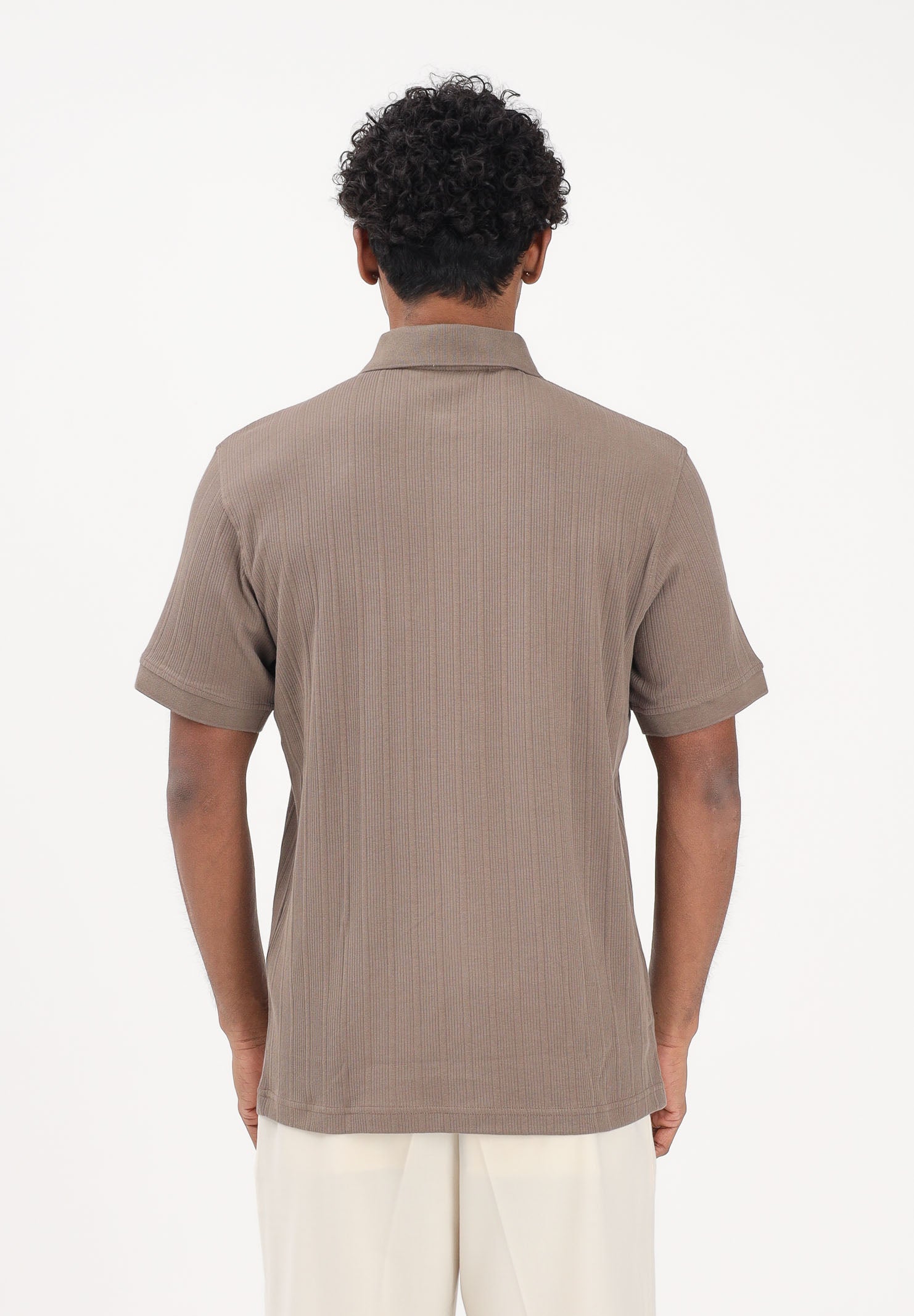 SELECTED HOMME Polo a manica corta marrone da uomo 16100460 CHCH SELECTED HOMME 