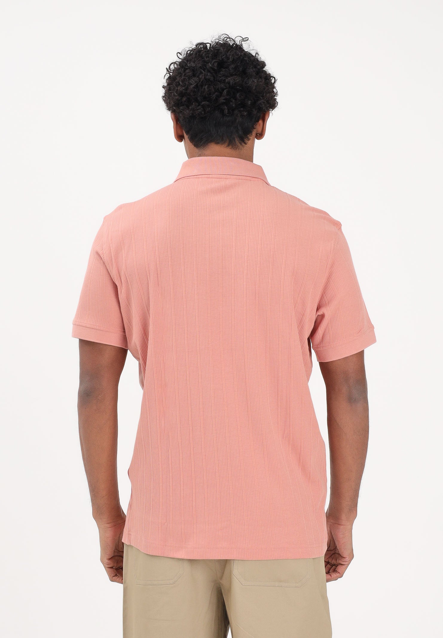 SELECTED HOMME Polo a manica corta rosa pesca da uomo 16100460 RODA SELECTED HOMME 