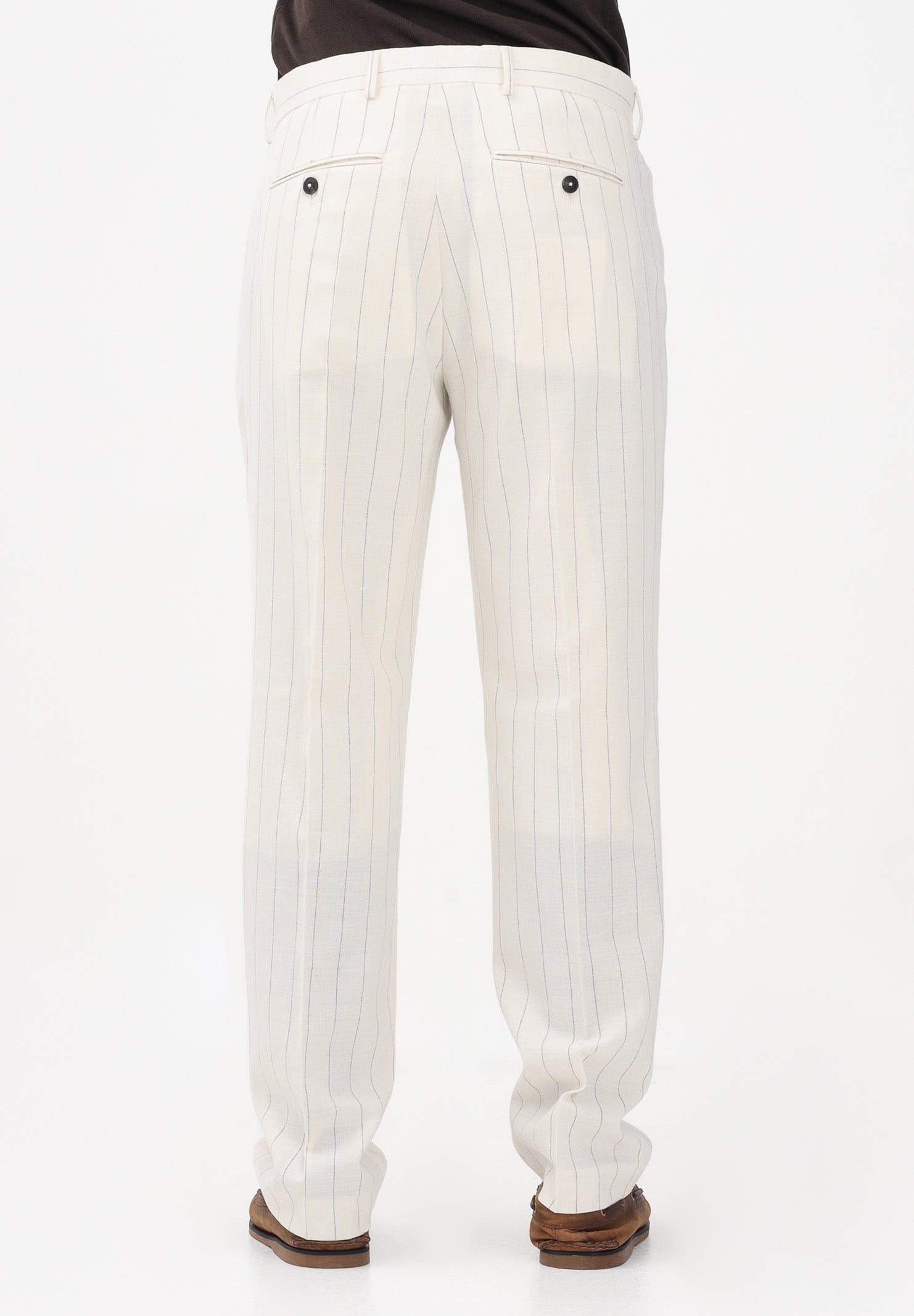 SELECTED HOMME Pantalone elegante panna da uomo con sottili righe 16100653 EG SELECTED HOMME 