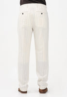 SELECTED HOMME Pantalone elegante panna da uomo con sottili righe 16100653 EG SELECTED HOMME 