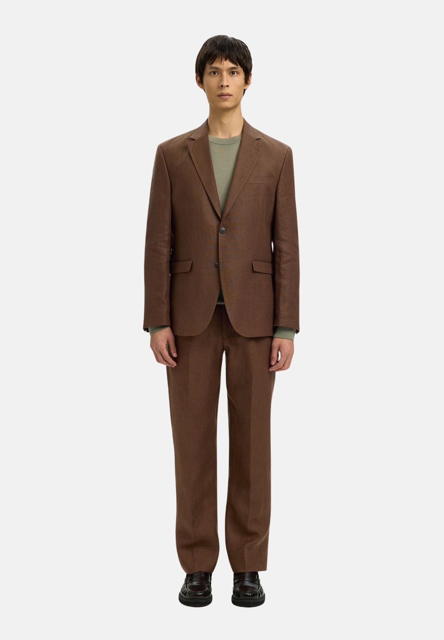 SELECTED HOMME Giacca monopetto marrone da uomo 16100654 DE SELECTED HOMME 