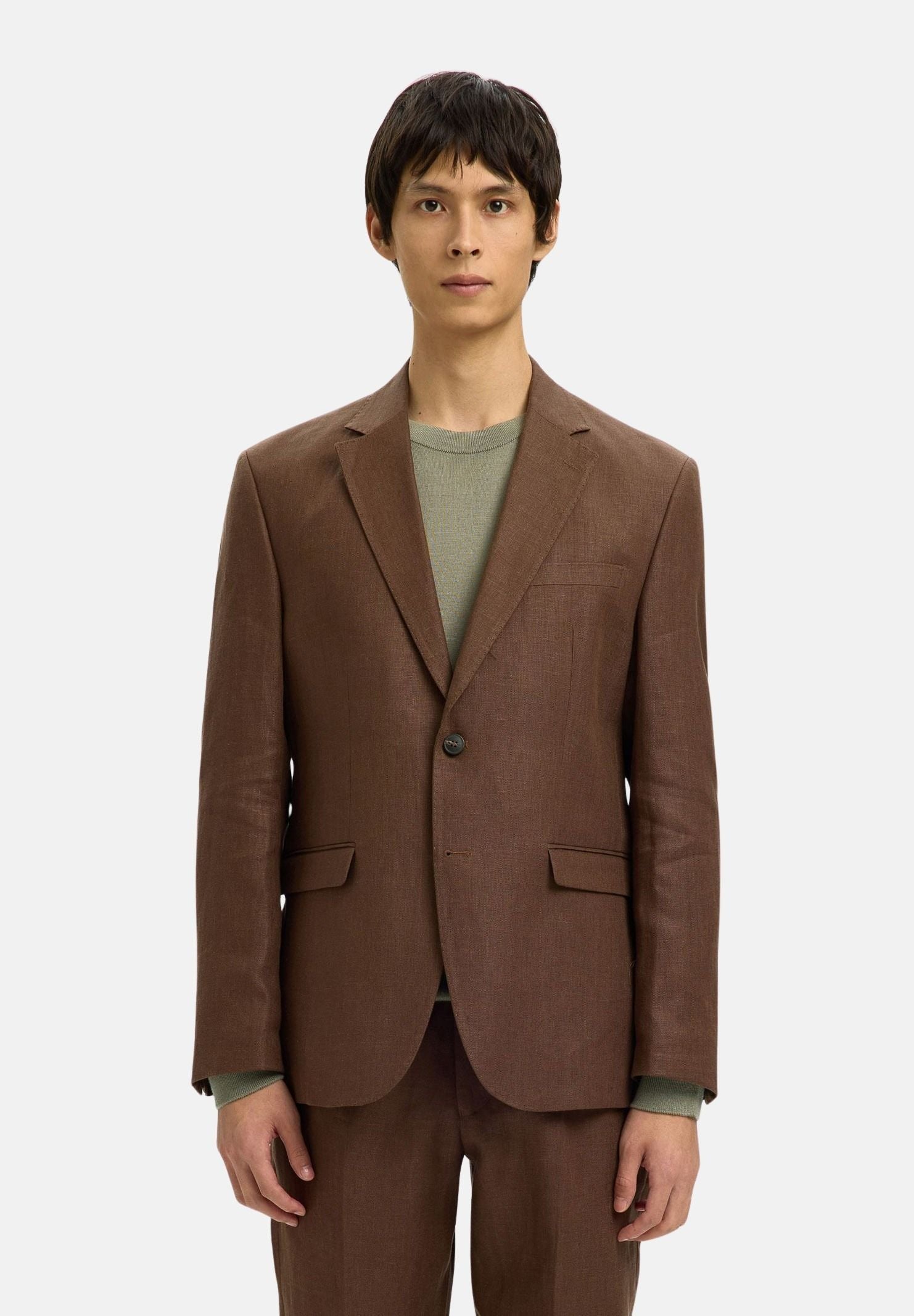 SELECTED HOMME Giacca monopetto marrone da uomo 16100654 DE SELECTED HOMME 
