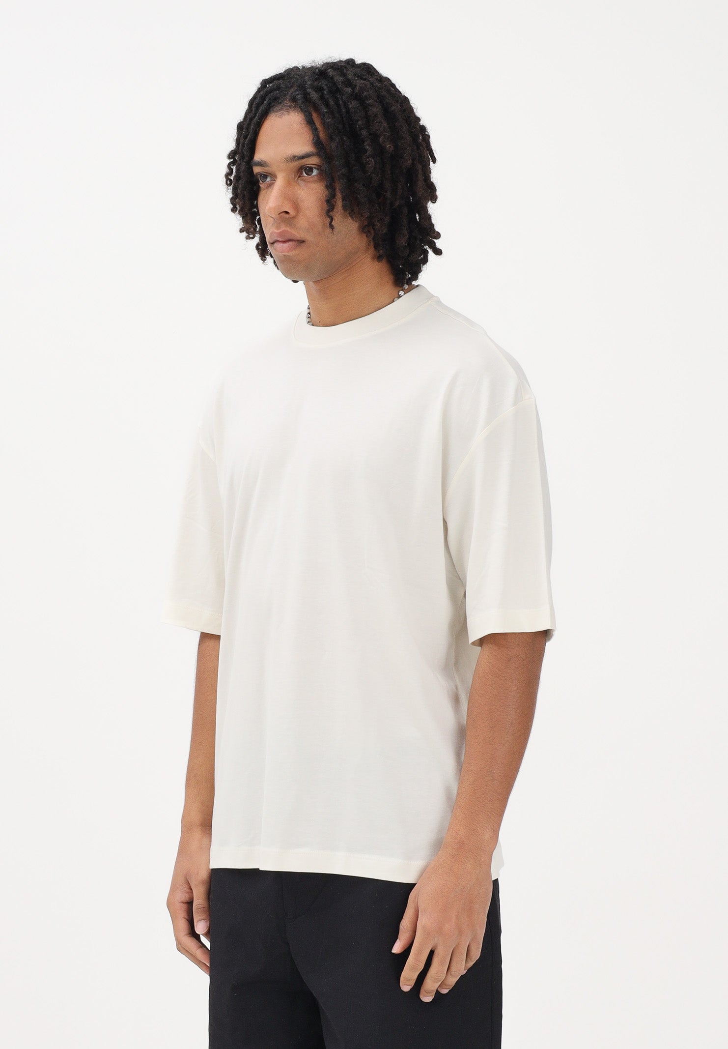 SELECTED HOMME T-shirt a manica corta panna da uomo con stampa sul retro 16101297 EG SELECTED HOMME 
