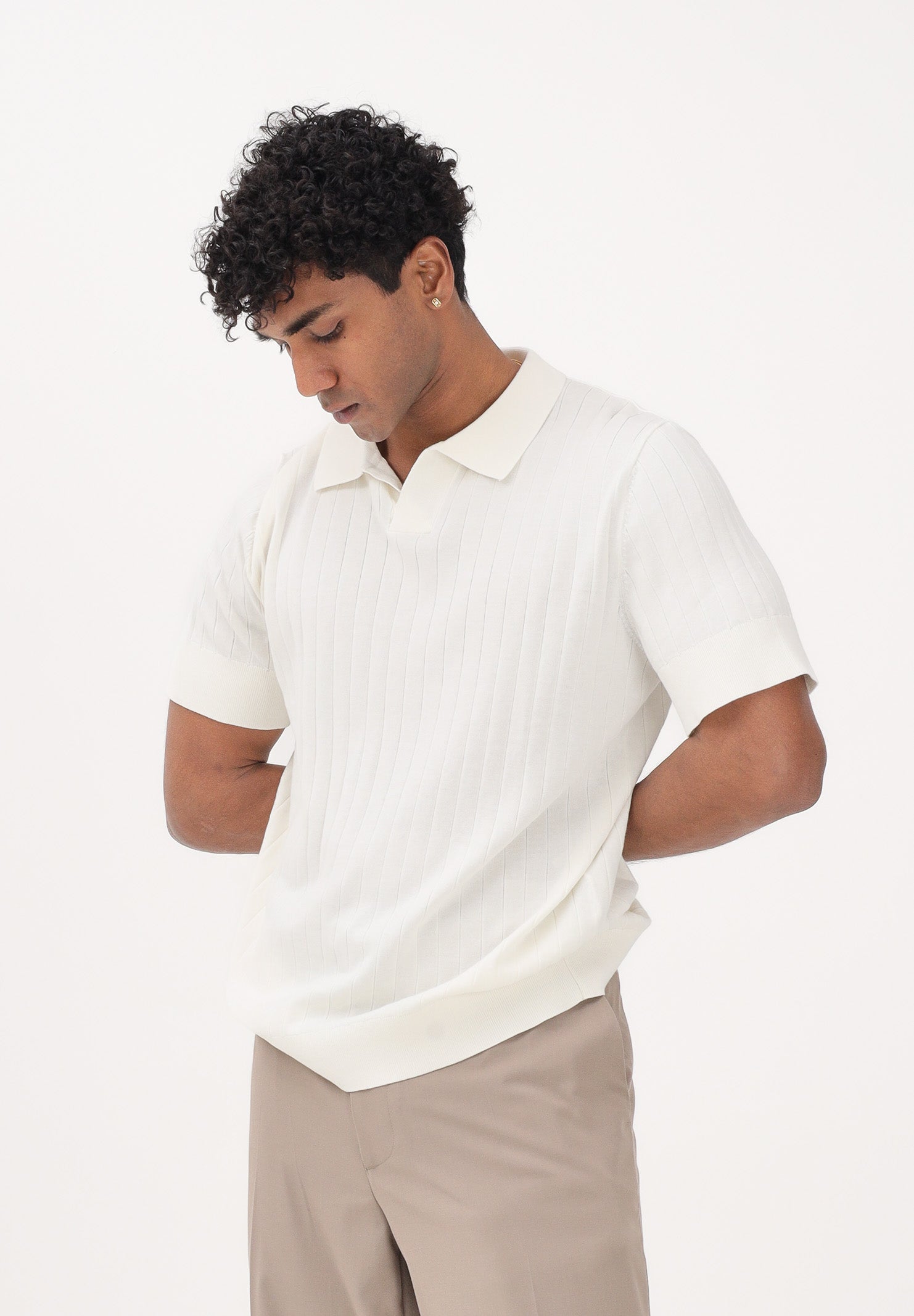 SELECTED HOMME Polo a manica corta panna da uomo 16102031 EG SELECTED HOMME 