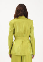 SHIT Giacca verde da donna con spilla fiore SH26007 AV SHIT 