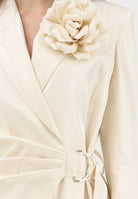 SHIT Giacca crema da donna con spilla fiore SH26007 CR SHIT 