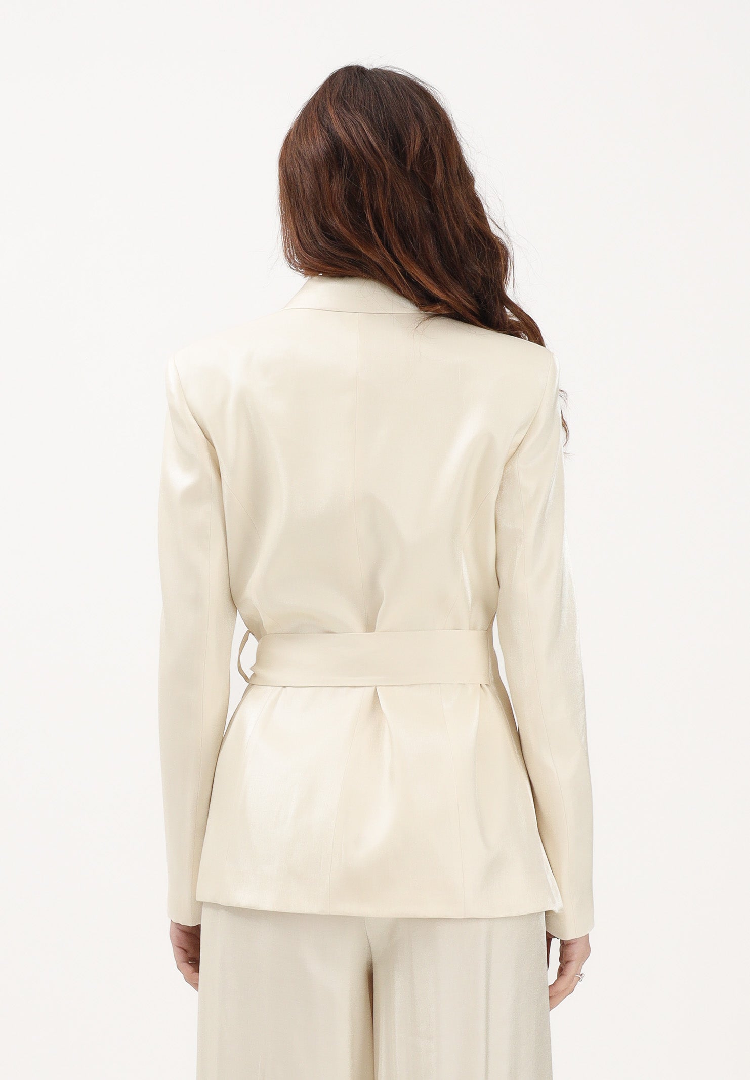 SHIT Giacca crema da donna con spilla fiore SH26007 CR SHIT 