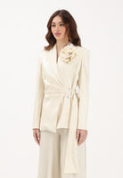 SHIT Giacca crema da donna con spilla fiore SH26007 CR SHIT 