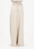 SHIT Pantalone elegante a palazzo color pietra da donna SH26048 PI SHIT 