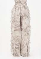 SHIT Pantalone elegante beige da donna con delicata stampa floreale SH26051 NURO SHIT 