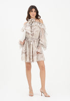 SHIT Abito corto beige da donna con delicata fantasia floreale SH26057 NURO SHIT 