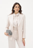 SIMONA CORSELLINI Giacca monopetto avorio da donna con strass P26CEGI10301 V0359 SIMONA CORSELLINI 