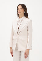 SIMONA CORSELLINI Giacca monopetto avorio da donna con strass P26CEGI10301 V0359 SIMONA CORSELLINI 