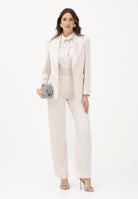 SIMONA CORSELLINI Pantalone elegante avorio da donna con fascione in strass P26CEPA10201 V0359 SIMONA CORSELLINI 