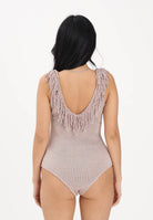 SIMONA CORSELLINI Body in maglia rosa da donna con frange P26CPBDO0101 V0697 SIMONA CORSELLINI 