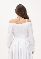 SIMONA CORSELLINI Blusa incrociata bianca da donna P26CPBLC0101 V0001 SIMONA CORSELLINI 