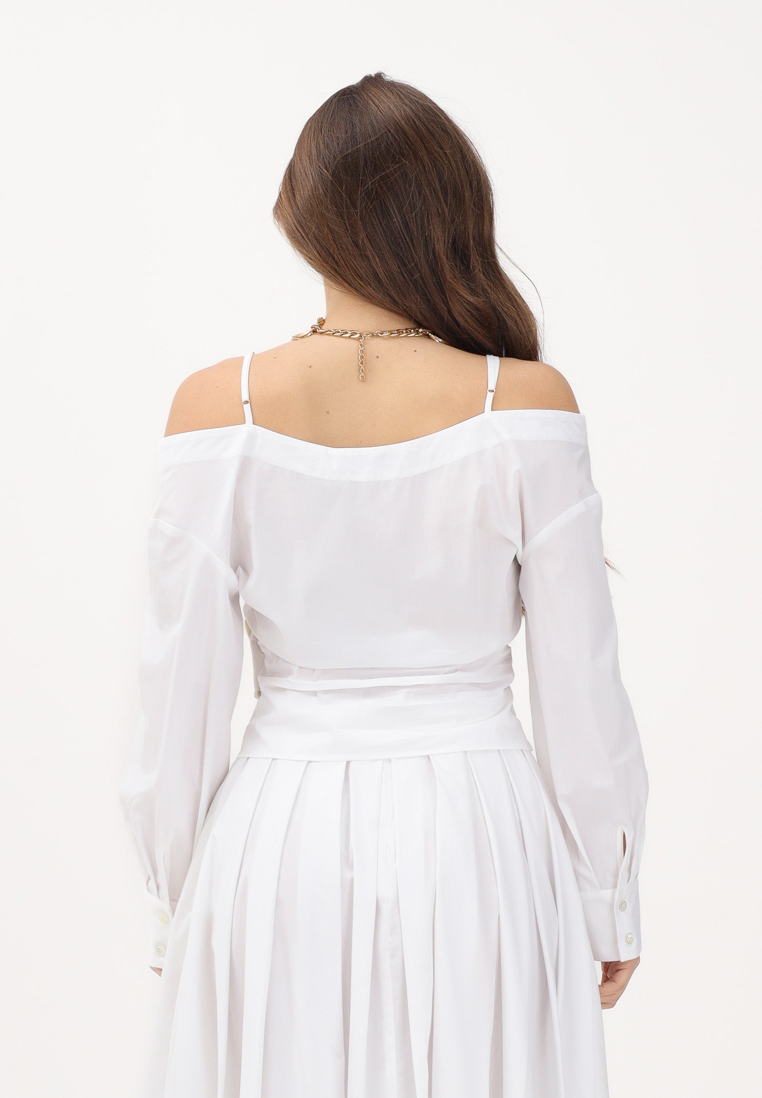 SIMONA CORSELLINI Blusa incrociata bianca da donna P26CPBLC0101 V0001 SIMONA CORSELLINI 