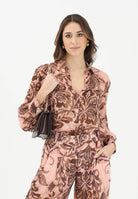 SIMONA CORSELLINI Camicia a manica lunga rosa da donna con stampa floreale P26CPCA01501 V0697 SIMONA CORSELLINI 