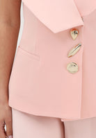 SIMONA CORSELLINI Gilet rosa da donna con bottoni gioiello P26CPGI01401 V0697 SIMONA CORSELLINI 
