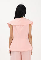 SIMONA CORSELLINI Gilet rosa da donna con bottoni gioiello P26CPGI01401 V0697 SIMONA CORSELLINI 