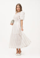 SIMONA CORSELLINI Gonna midi bianca da donna con ricamo P26CPGOC0301 V0001 SIMONA CORSELLINI 