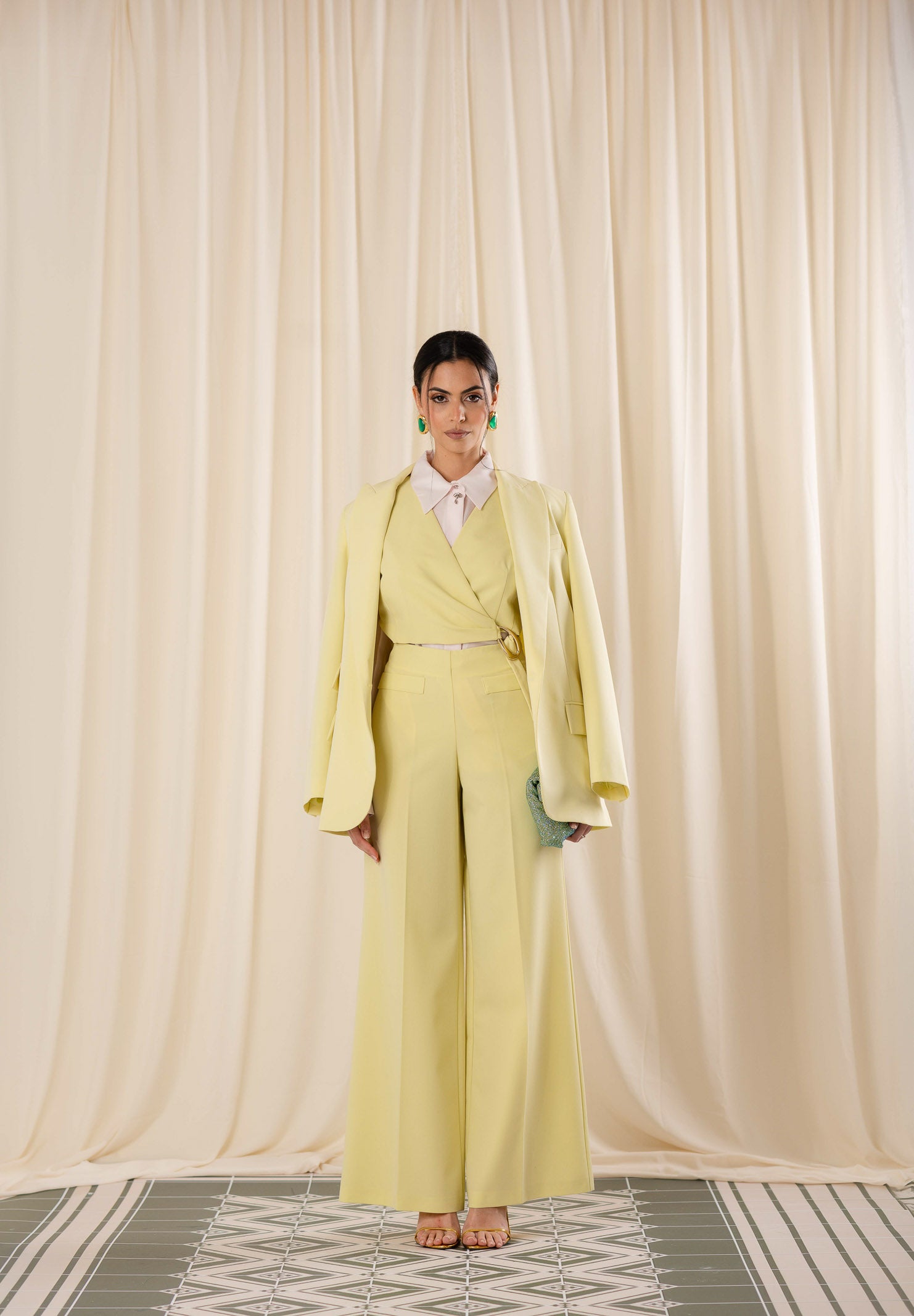 SIMONA CORSELLINI Pantalone elegante lime da donna P26CPPA03001 V0774 SIMONA CORSELLINI 