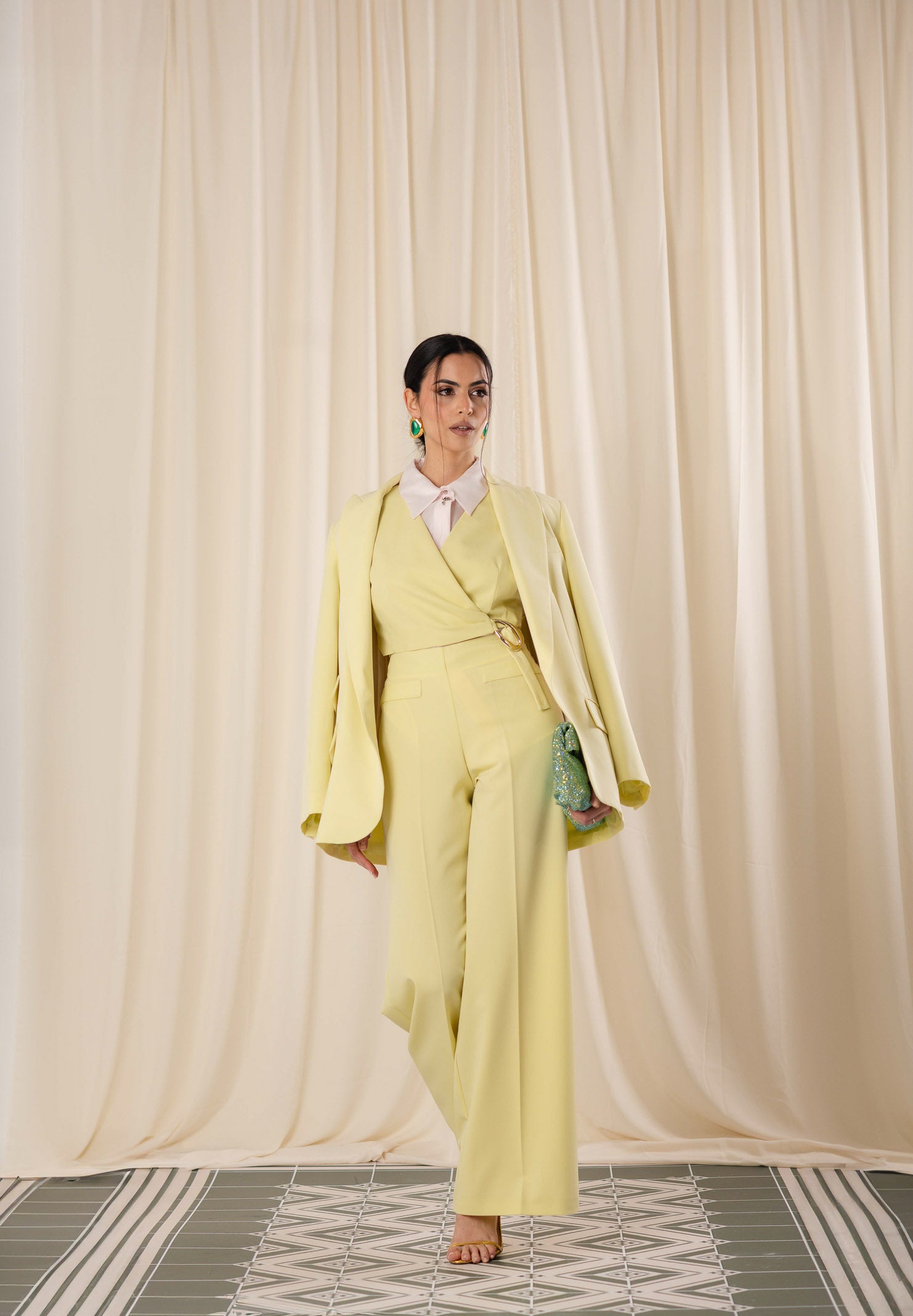 SIMONA CORSELLINI Pantalone elegante lime da donna P26CPPA03001 V0774 SIMONA CORSELLINI 