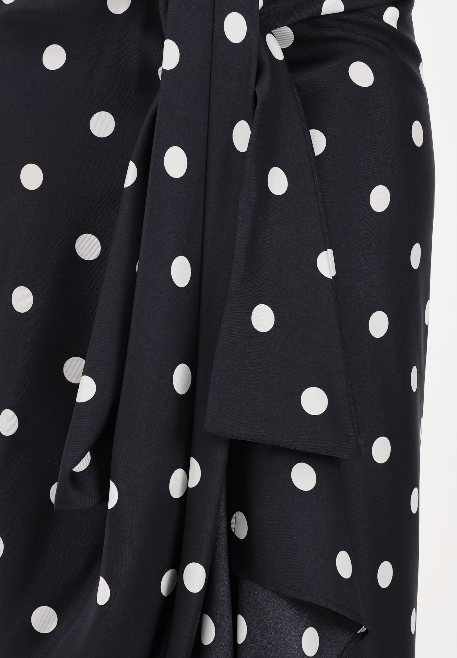 SPORTMAX Gonna midi SPXGENTILE nera da donna con stampa a pois 2612101012600 003 SPORTMAX 