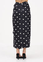 SPORTMAX Gonna midi SPXGENTILE nera da donna con stampa a pois 2612101012600 003 SPORTMAX 