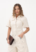SPORTMAX Camicia a manica corta SPXONTANO in denim panna da donna 2612111022600 001 SPORTMAX 