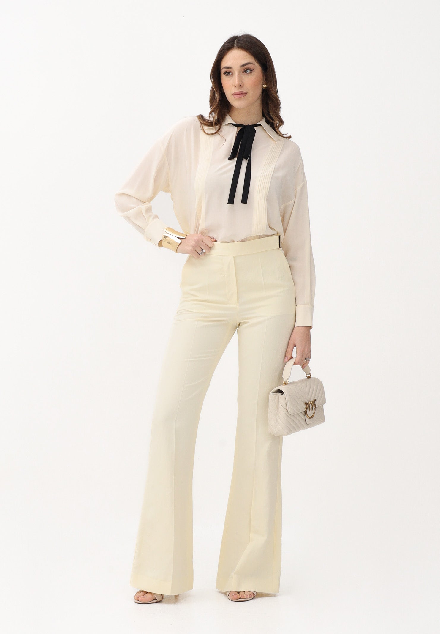 SPORTMAX Pantalone elegante SPSPIACERE giallino da donna 2612131093600 001 SPORTMAX 