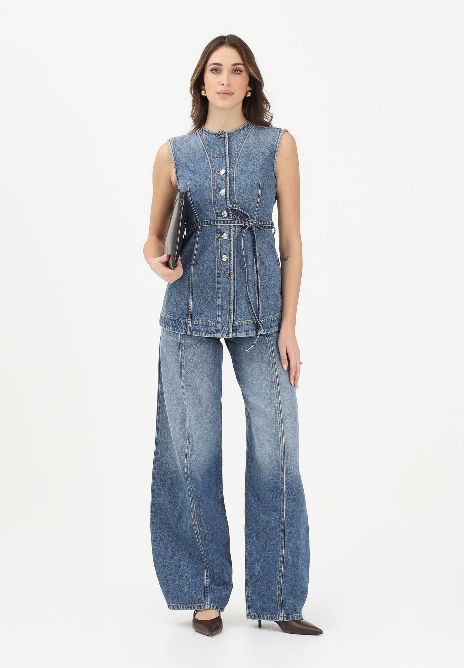 SPORTMAX Jeans SPDORA in denim medio da donna 2612181035600 005 SPORTMAX 