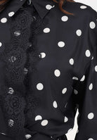 SPORTMAX Abito corto SPXBOSSO nero da donna in tessuto fluido a pois 2612221022600 003 SPORTMAX 