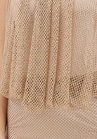 SPORTMAX Abito midi SPXPAPPA oro da donna in rete con strass 2612621071600 003 SPORTMAX 