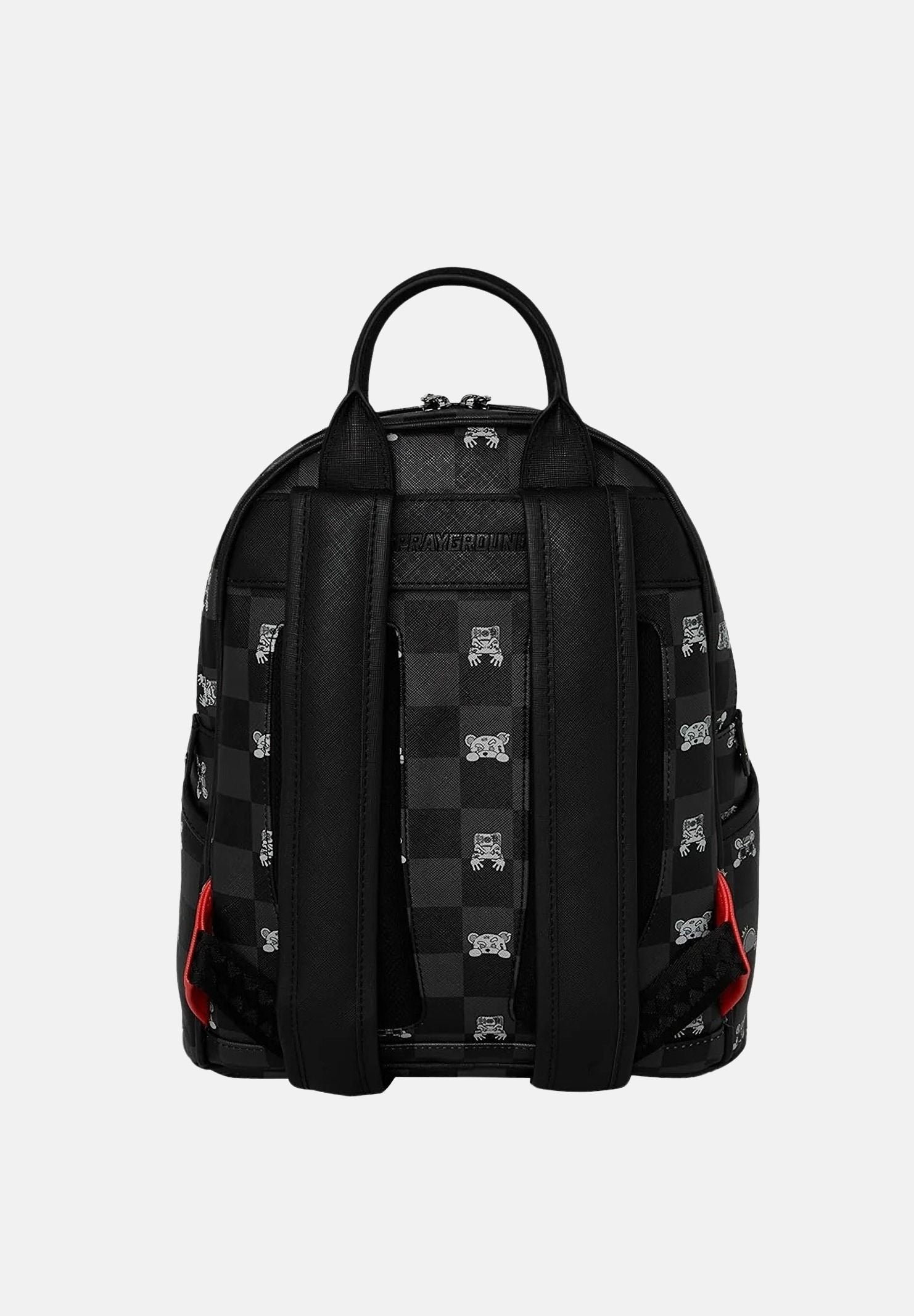 SPRAYGROUND Zaino GRAY PEEKING CHARACTER CHECK nero per uomo e donna 910B8908NSZ . SPRAYGROUND 
