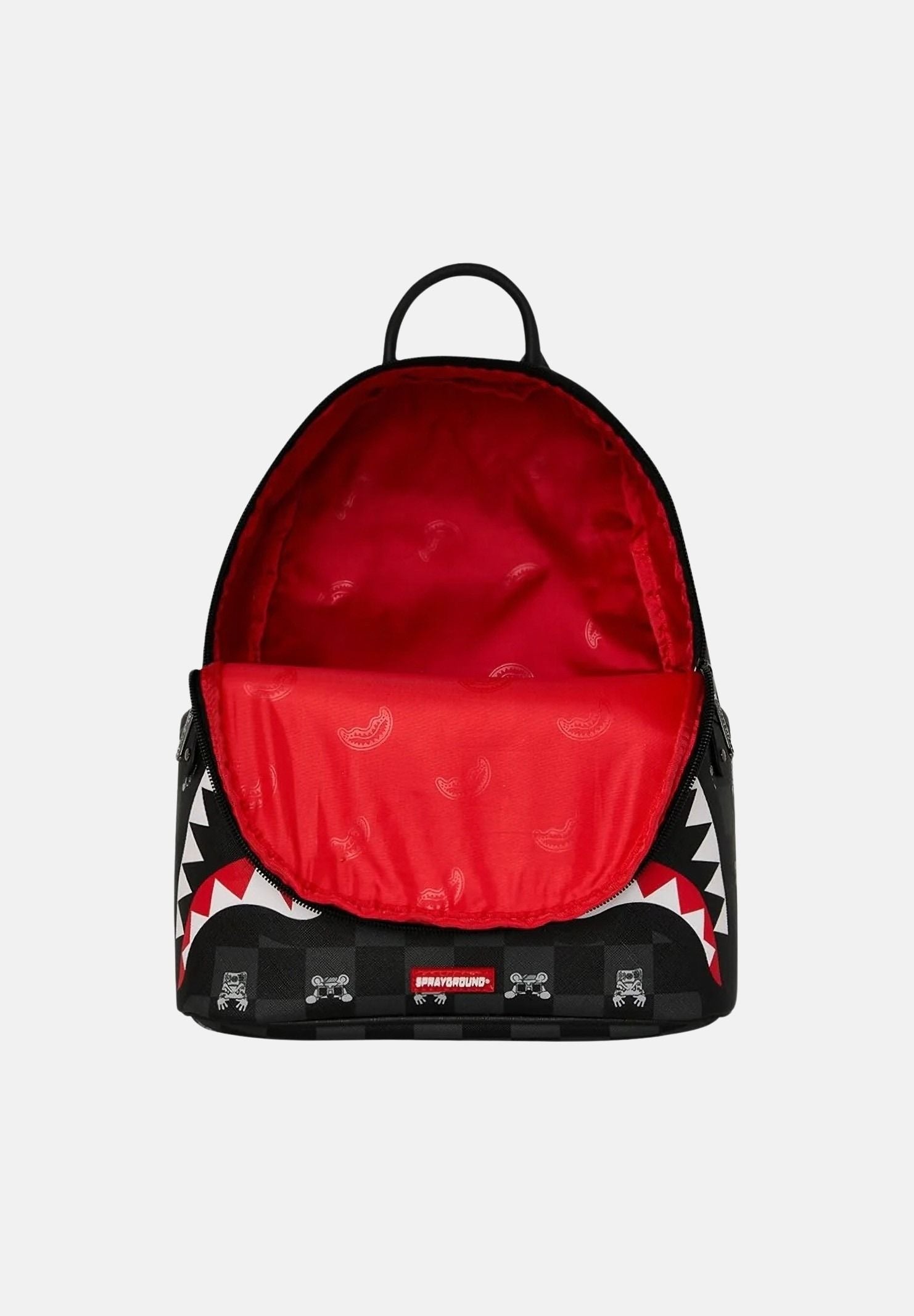 SPRAYGROUND Zaino GRAY PEEKING CHARACTER CHECK nero per uomo e donna 910B8908NSZ . SPRAYGROUND 