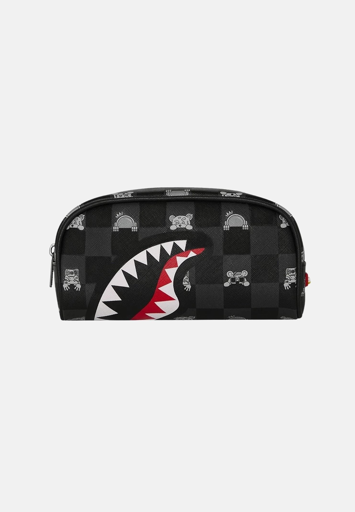SPRAYGROUND Astuccio GRAY PEEKING CHARACTER CHECK nero per uomo e donna 910B8913NSZ . SPRAYGROUND 