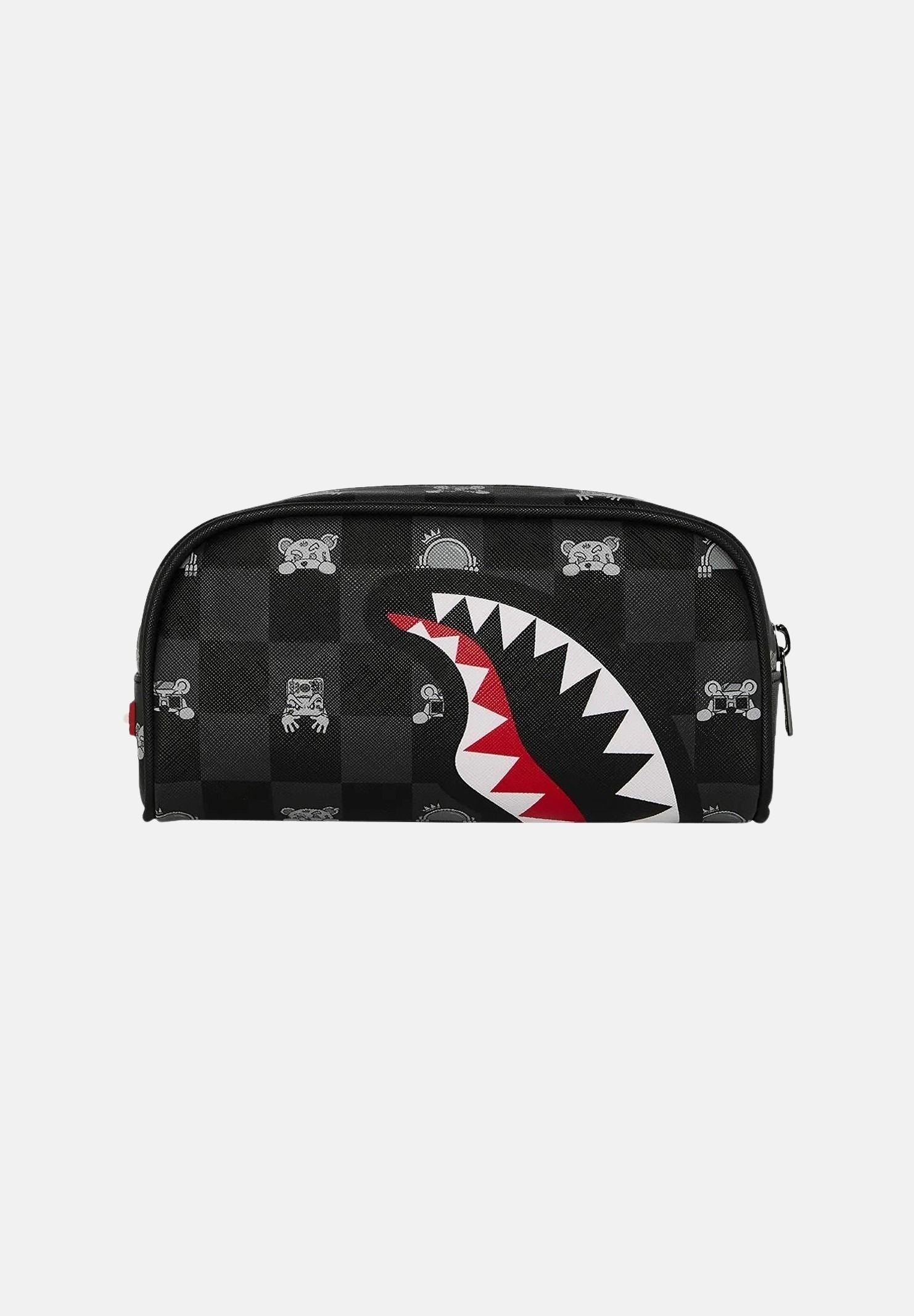 SPRAYGROUND Astuccio GRAY PEEKING CHARACTER CHECK nero per uomo e donna 910B8913NSZ . SPRAYGROUND 