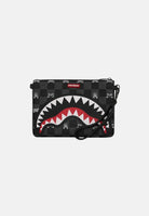 SPRAYGROUND Pochette GRAY PEEKING CHARACTER CHECK nera per uomo e donna 910B8915NSZ . SPRAYGROUND 