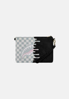 SPRAYGROUND Pochette Cream Check Unifished Shark bianca e nera da donna 910B8919NSZ . SPRAYGROUND 