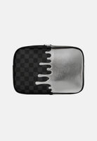SPRAYGROUND Pochette Silver Side Drip argento e nera per uomo e donna 910B8928NSZ . SPRAYGROUND 