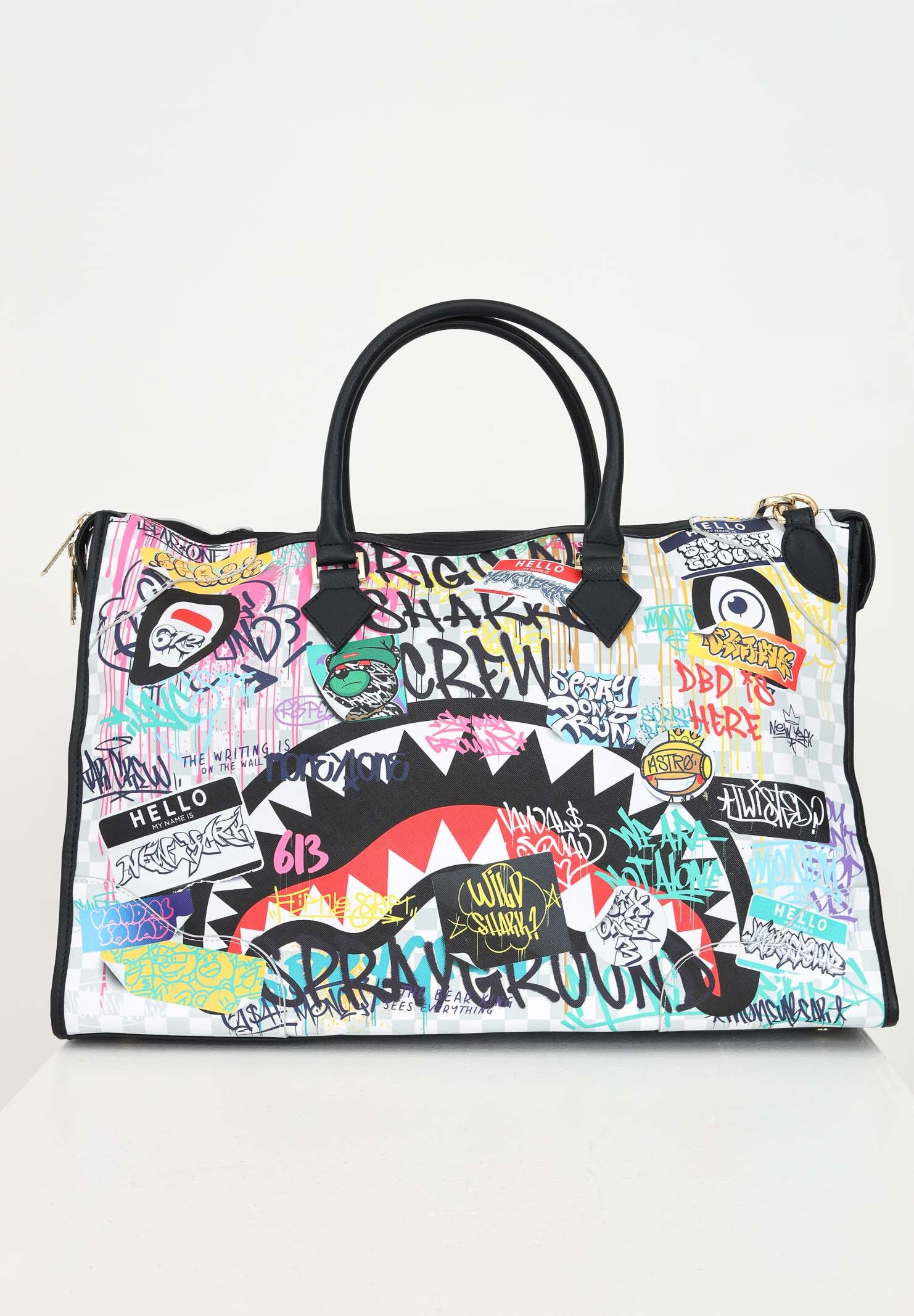 Shopper THE RIZZ CREAM PYRAMID DUFFLE bianca da donna 910D6601NSZ . SPRAYGROUND 