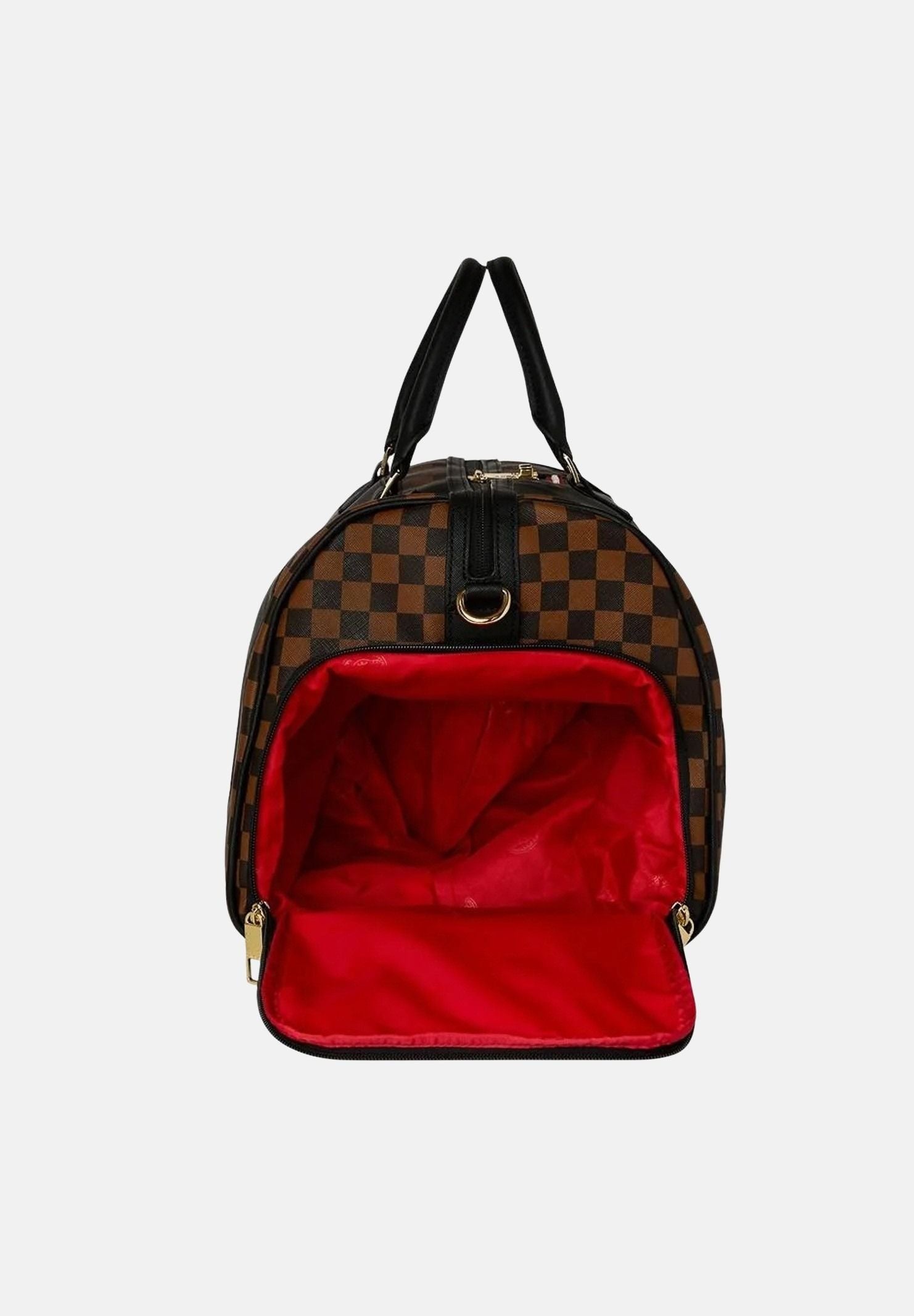 SPRAYGROUND Borsone JETSTREAM BROWN DUFFLE marrone e nero per uomo e donna 910D8285NSZ . SPRAYGROUND 