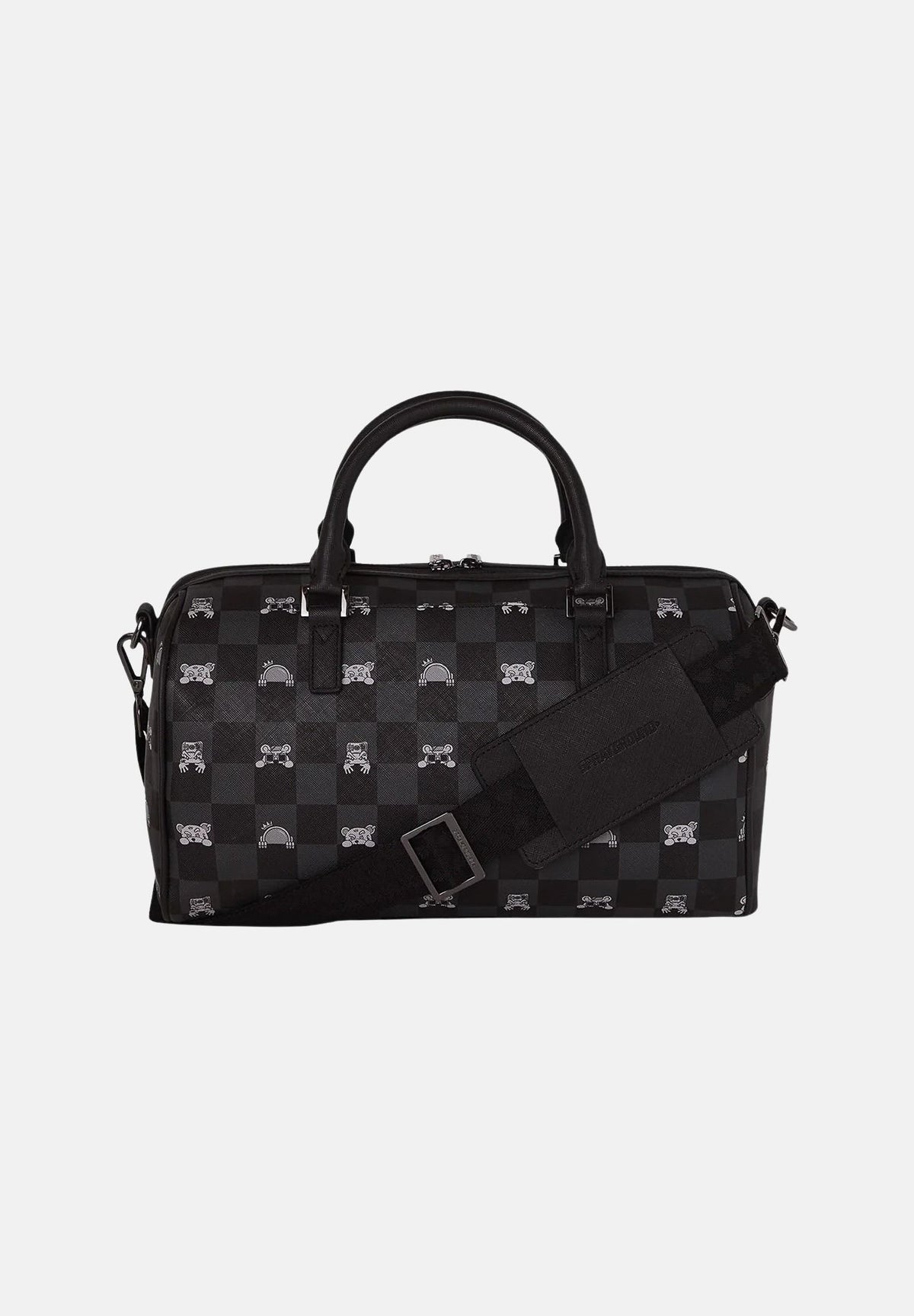 SPRAYGROUND Borsone GRAY PEEKING CHARACTER CHECK nero per uomo e donna 910D8911NSZ . SPRAYGROUND 