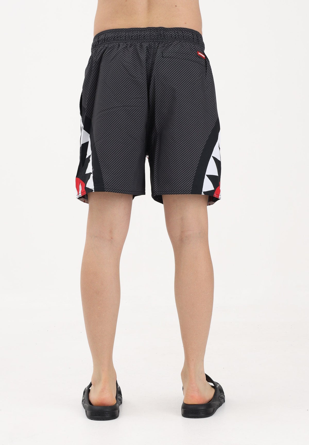 SPRAYGROUND Shorts mare PIXEL MOUTH nero da uomo 910SWM2046 . SPRAYGROUND 