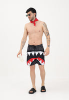 SPRAYGROUND Shorts mare PIXEL MOUTH nero da uomo 910SWM2046 . SPRAYGROUND 