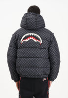 SPRAYGROUND Piumino Drip Check grigio e nero per uomo e donna SP748GRY . SPRAYGROUND 